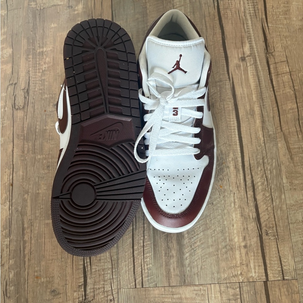 Jordan women's White and Burgundy Sneakers